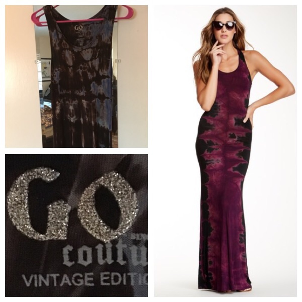 GO Couture Tie Dye Racerback Maxi Dress